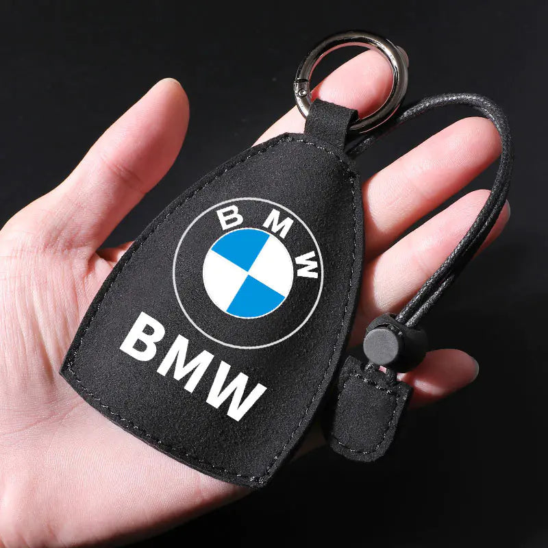 Factory Direct Faux Suede Car Key Case with Custom Logo