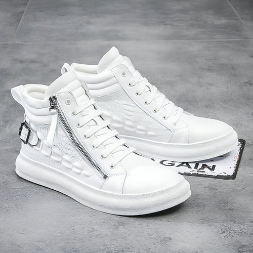 UrbanCore™ – Men’s High-Top Leather Street Sneakers
