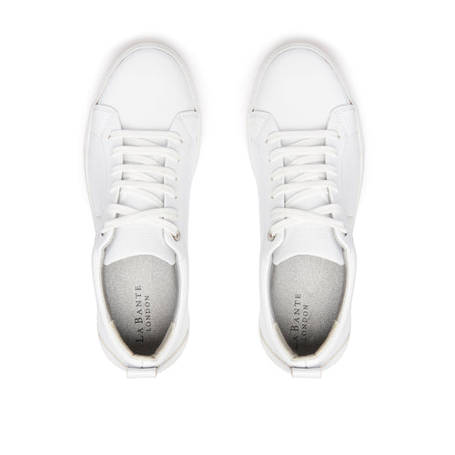Women White Apple Leather Sneakers