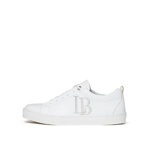 Women White Apple Leather Sneakers