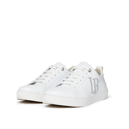 Women White Apple Leather Sneakers