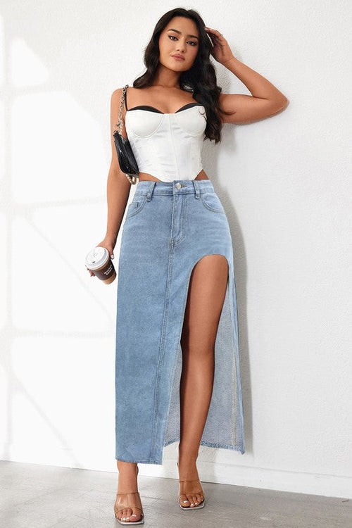 WOMEN FASHION DENIM SKIRT