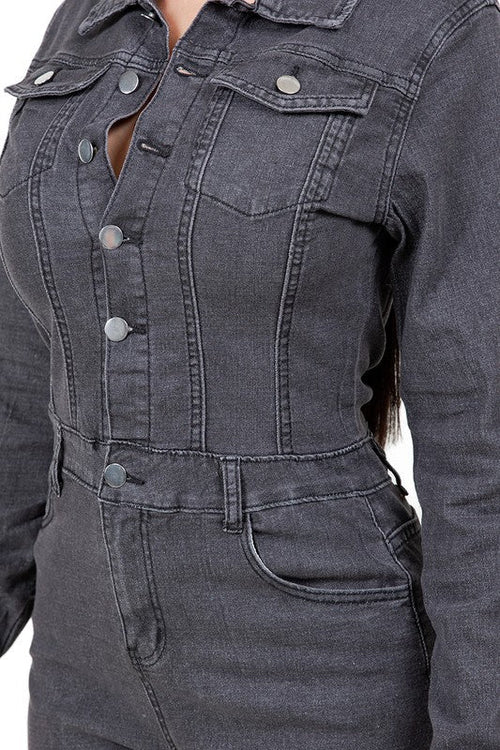 WOMEN FASHION DEMIN ROMPER