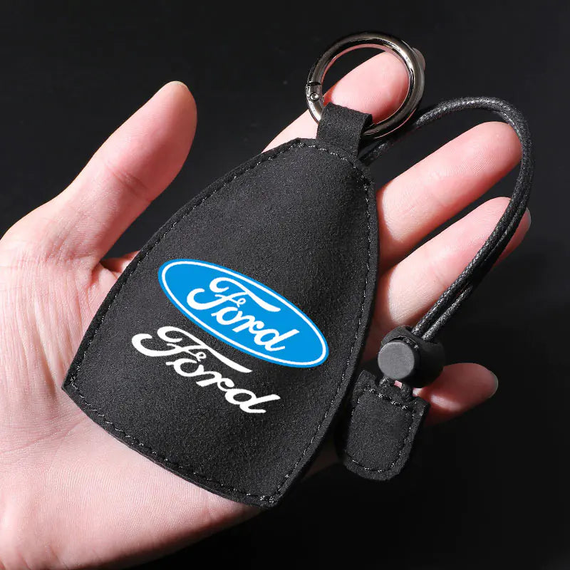 Factory Direct Faux Suede Car Key Case with Custom Logo