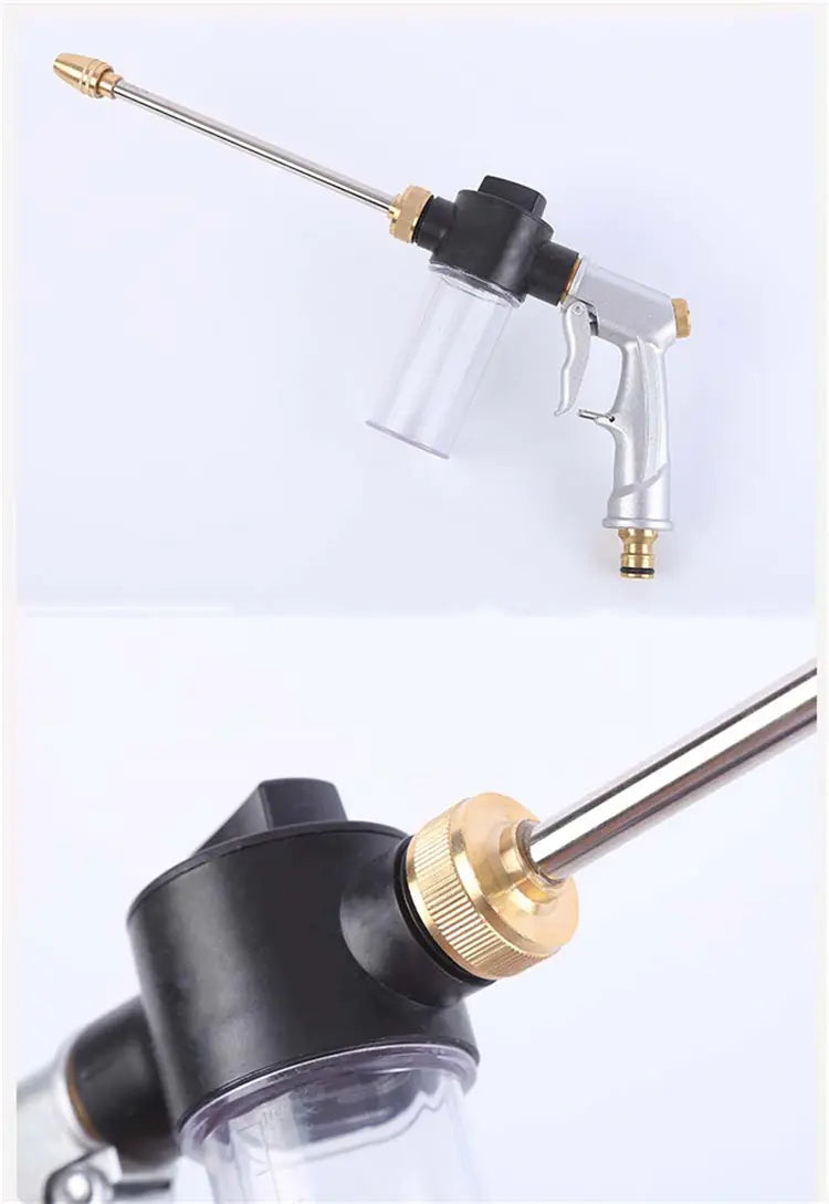 High-Pressure Car Wash Gun with Foam Nozzle and Hose