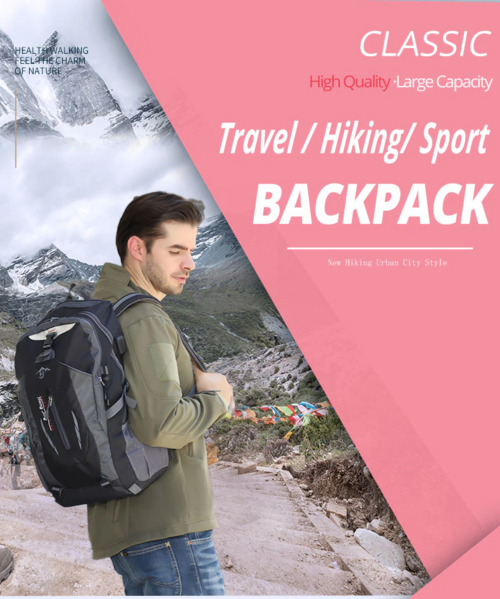 40L Men Women Travel Backpack Rucksack Camping Laptop Hiking School