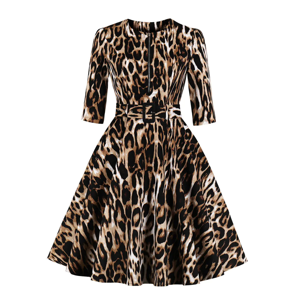 Fashion Leopard Print Dress for Women