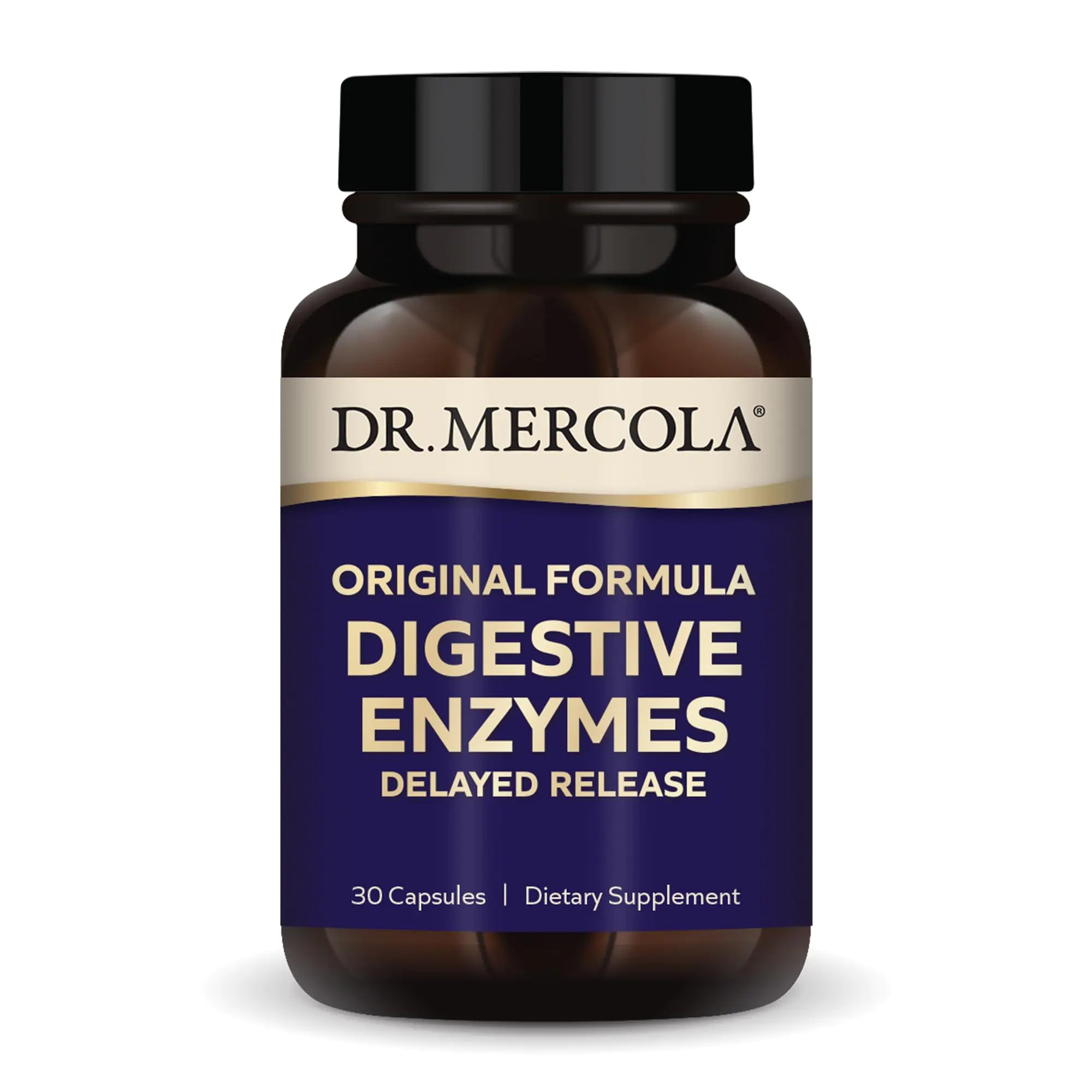 Dr. Mercola Digestive Enzymes 30 Servings (30 Capsules) Original Formula Delayed Release Dietary Supplement Supports Healthy Immune Function Non-GMO
