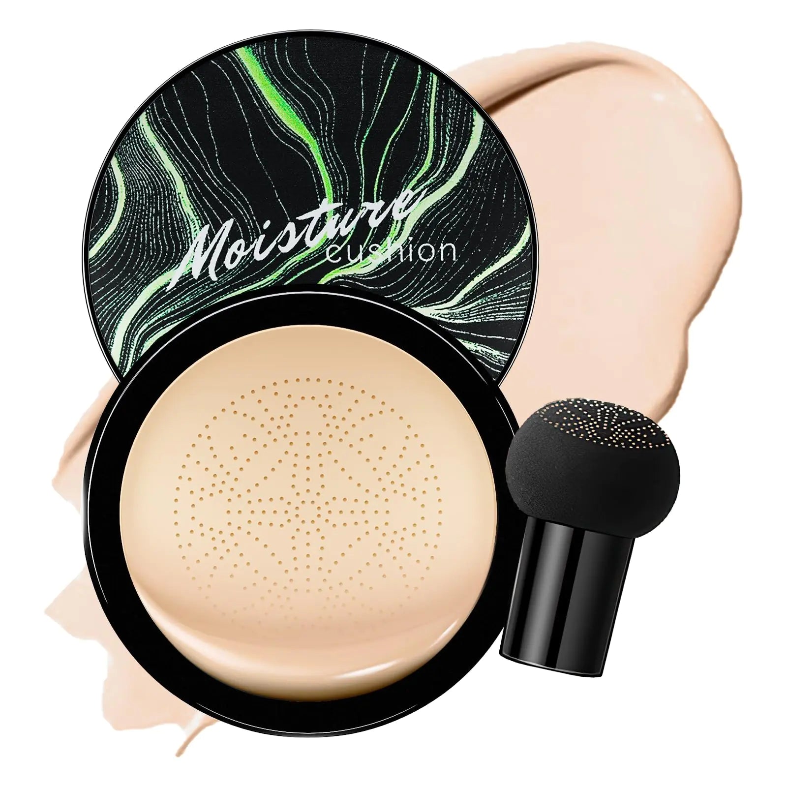 Mushroom Head Air Cushion CC Cream - BB Cream Foundation for Concealer Full Coverage Skin Brighten Long - Lasting Moisturizing Cushion Foundation Color Correcting for All Skin Types (Ivory)