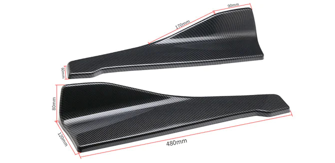 Universal Car Rear Bumper Protector - 48CM Glossy Black