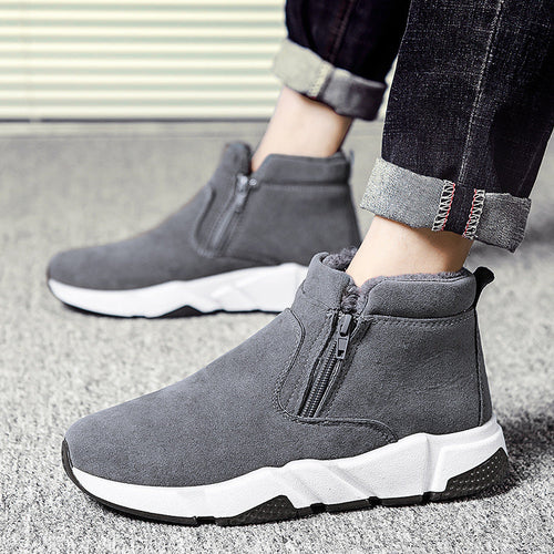 Stylish Asian Youth Winter High-Top Sneakers