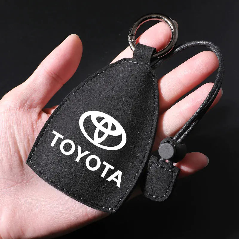 Factory Direct Faux Suede Car Key Case with Custom Logo