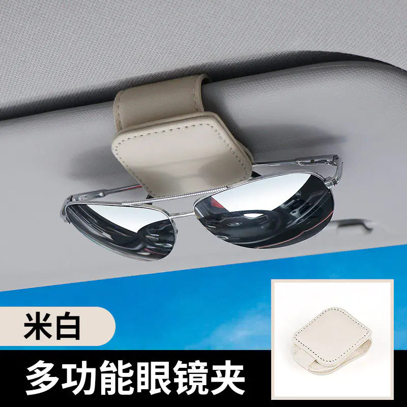 Car Sunglasses Clip Holder with Multifunctional Design