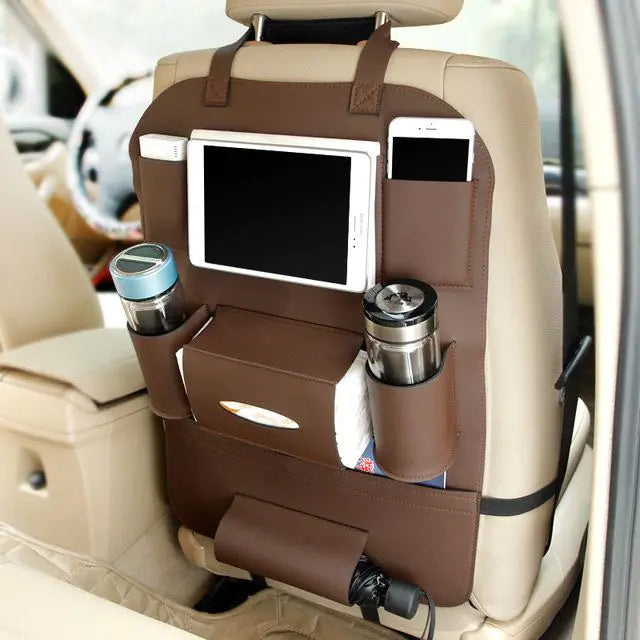 Car Seat Storage Bag with Hanging Organizer Pocket