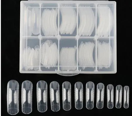 120-Piece Box of Crystal Nail Forms for Quick Gel