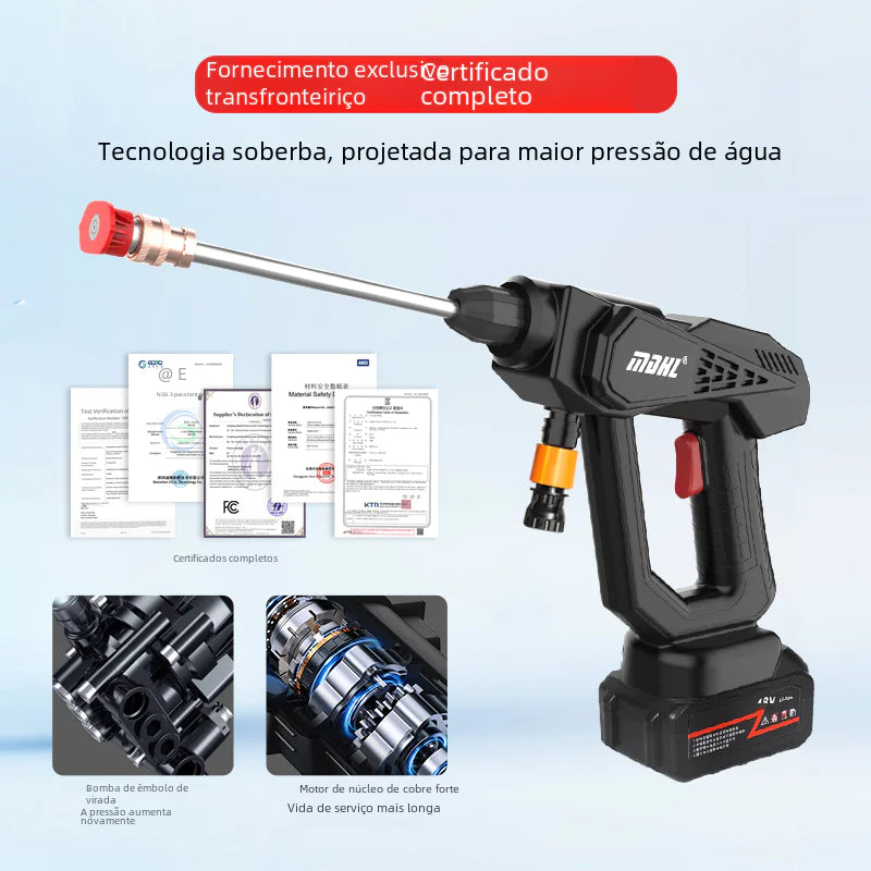 Portable Wireless High-Pressure Car Wash Gun