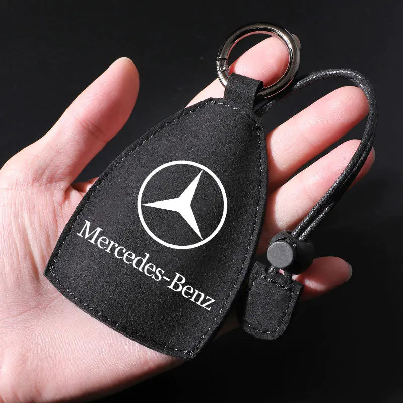 Factory Direct Faux Suede Car Key Case with Custom Logo
