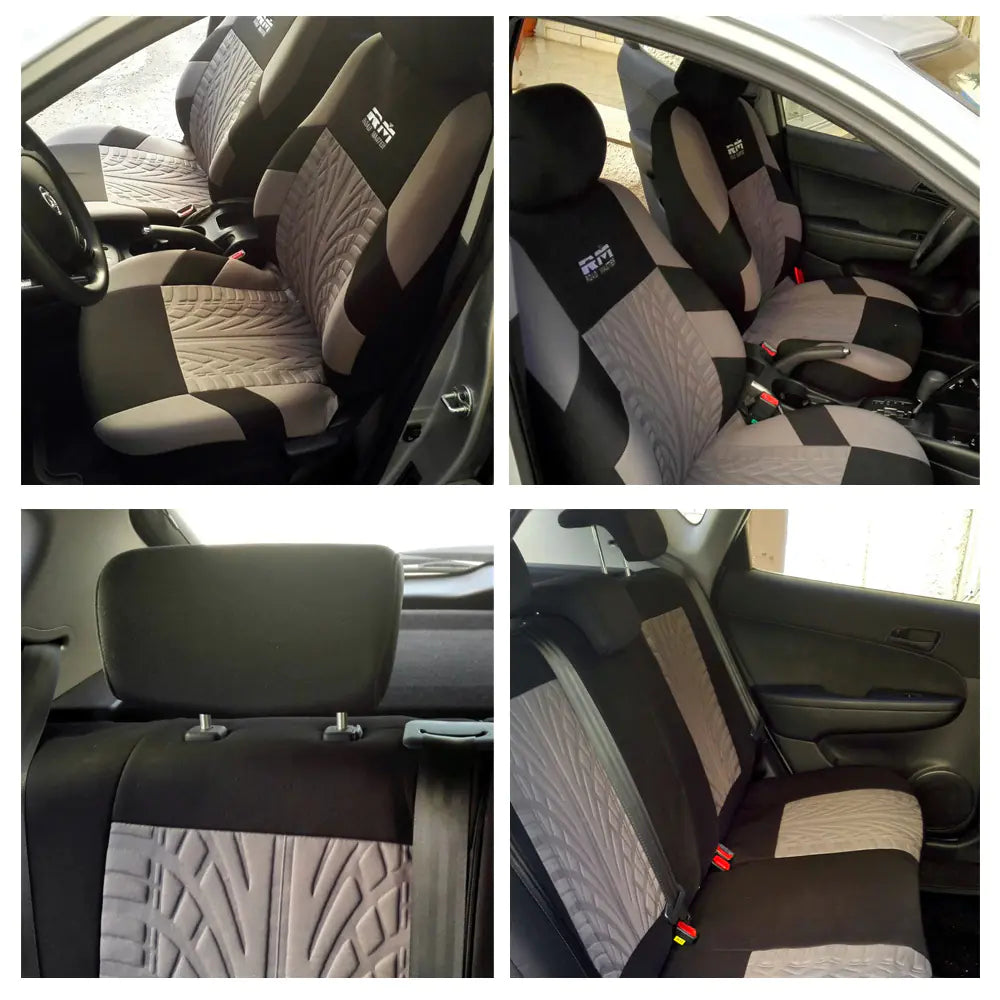 Universal Car Seat Covers 4-Piece Set with Embroidery