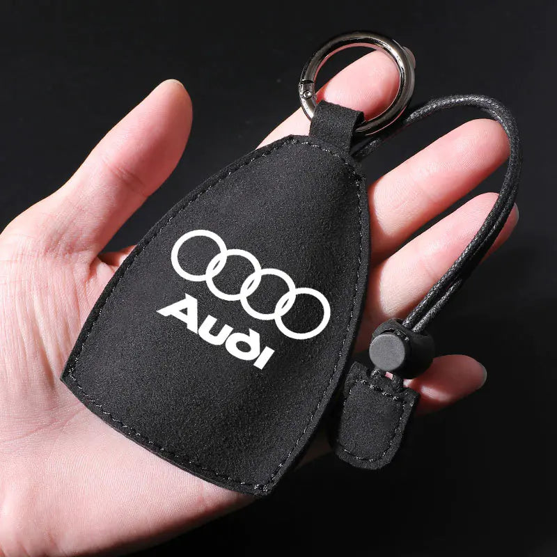 Factory Direct Faux Suede Car Key Case with Custom Logo