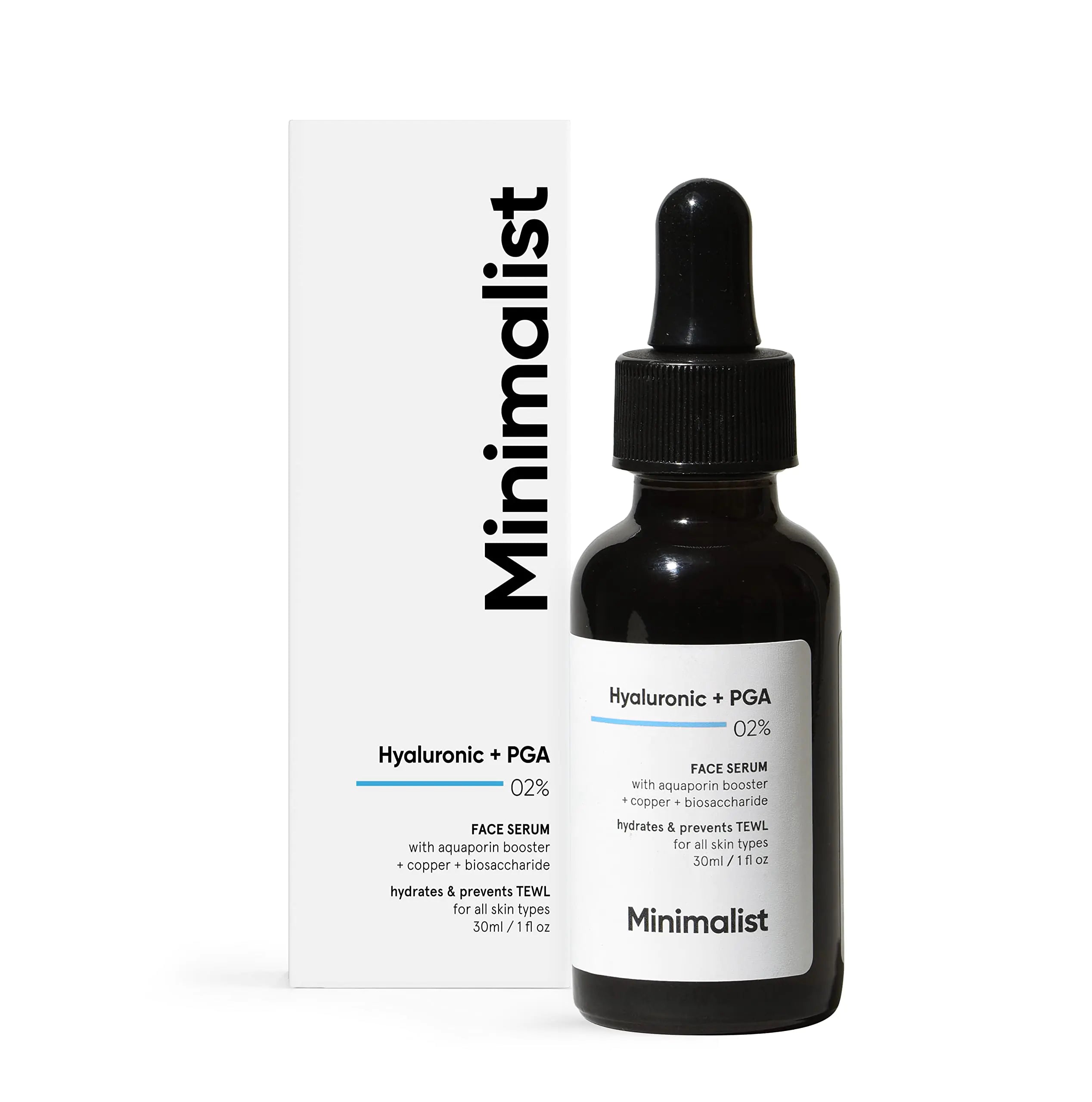 Minimalist 2% Hyaluronic Acid Serum for Face for Intense Hydration Glow & Lesser Fine Lines | Helps with Skin Dryness & Elasticity | For Women & Men | For all Skin Types | 1 Fl Oz / 30 ml