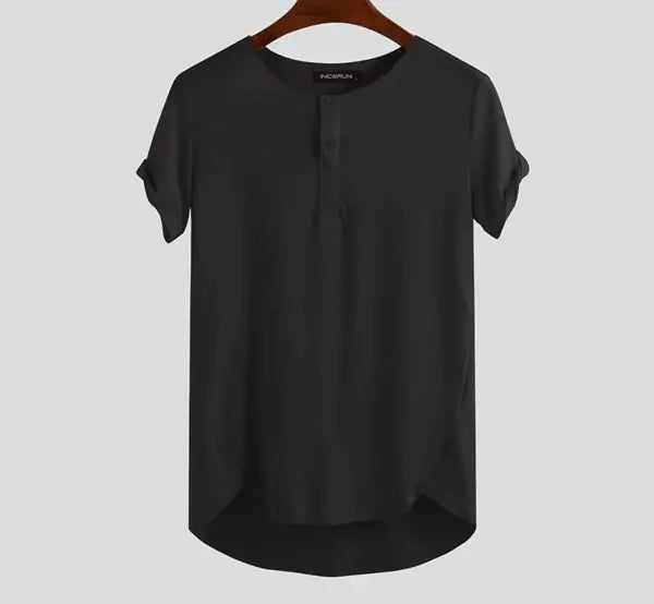 Men's Solid Color Short Sleeve Shirt