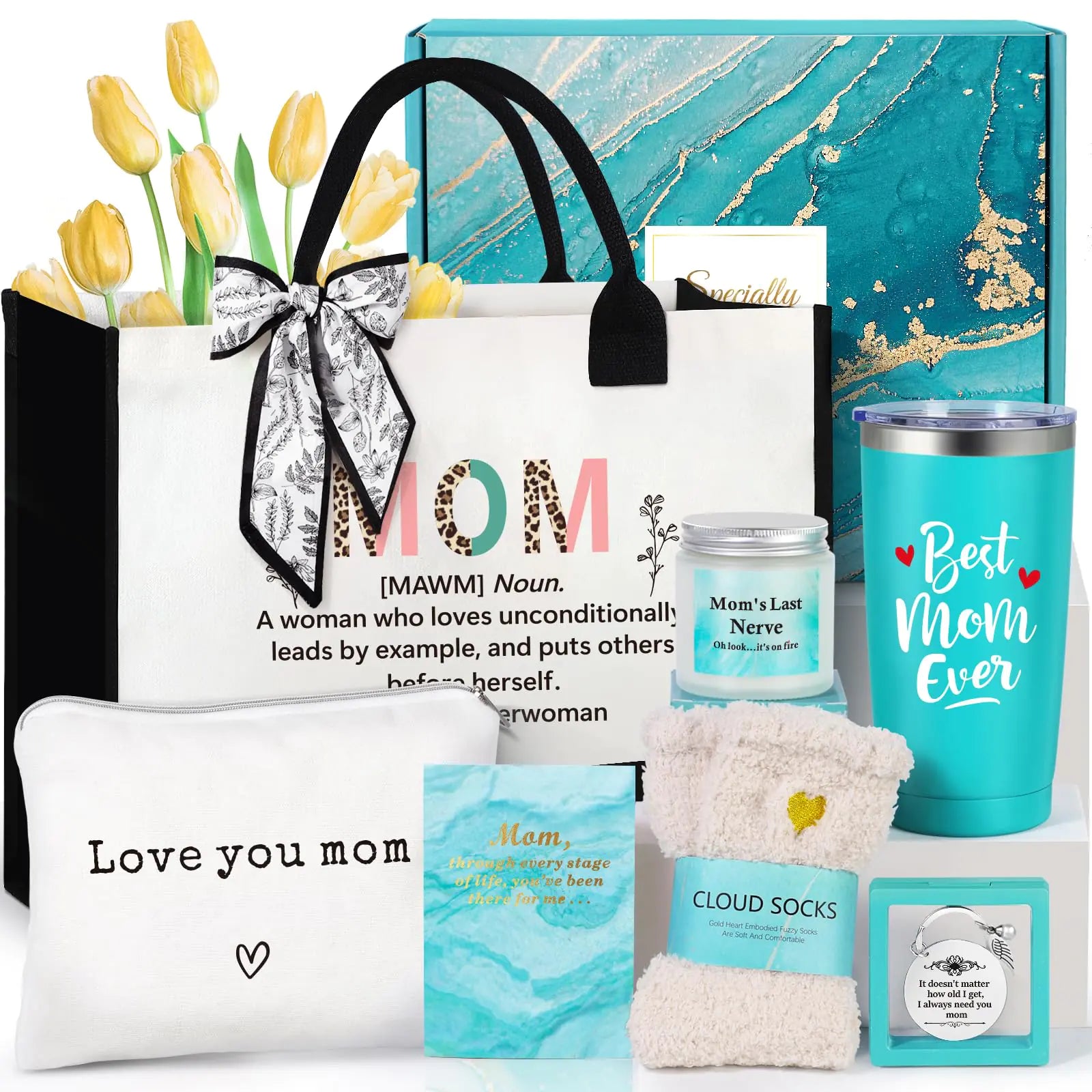 Gifts for Mom from Daughter Son Best Mom Ever Gifts for Christmas Mothers Day Valentines Day Funny Birthday Gifts Ideas For Mom Mother In Law with Tote Bag