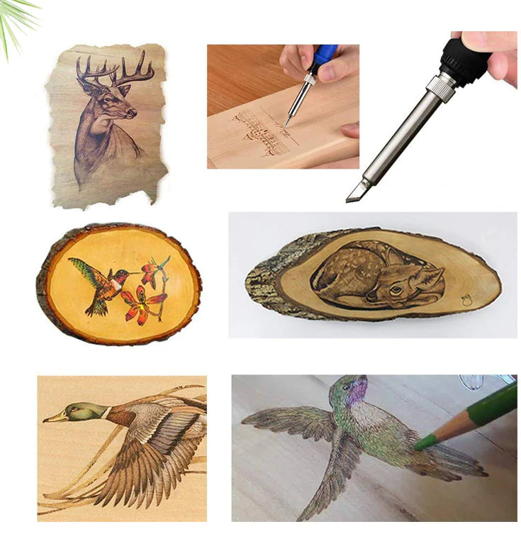 22-Piece Woodburning and Carving Tool Set
