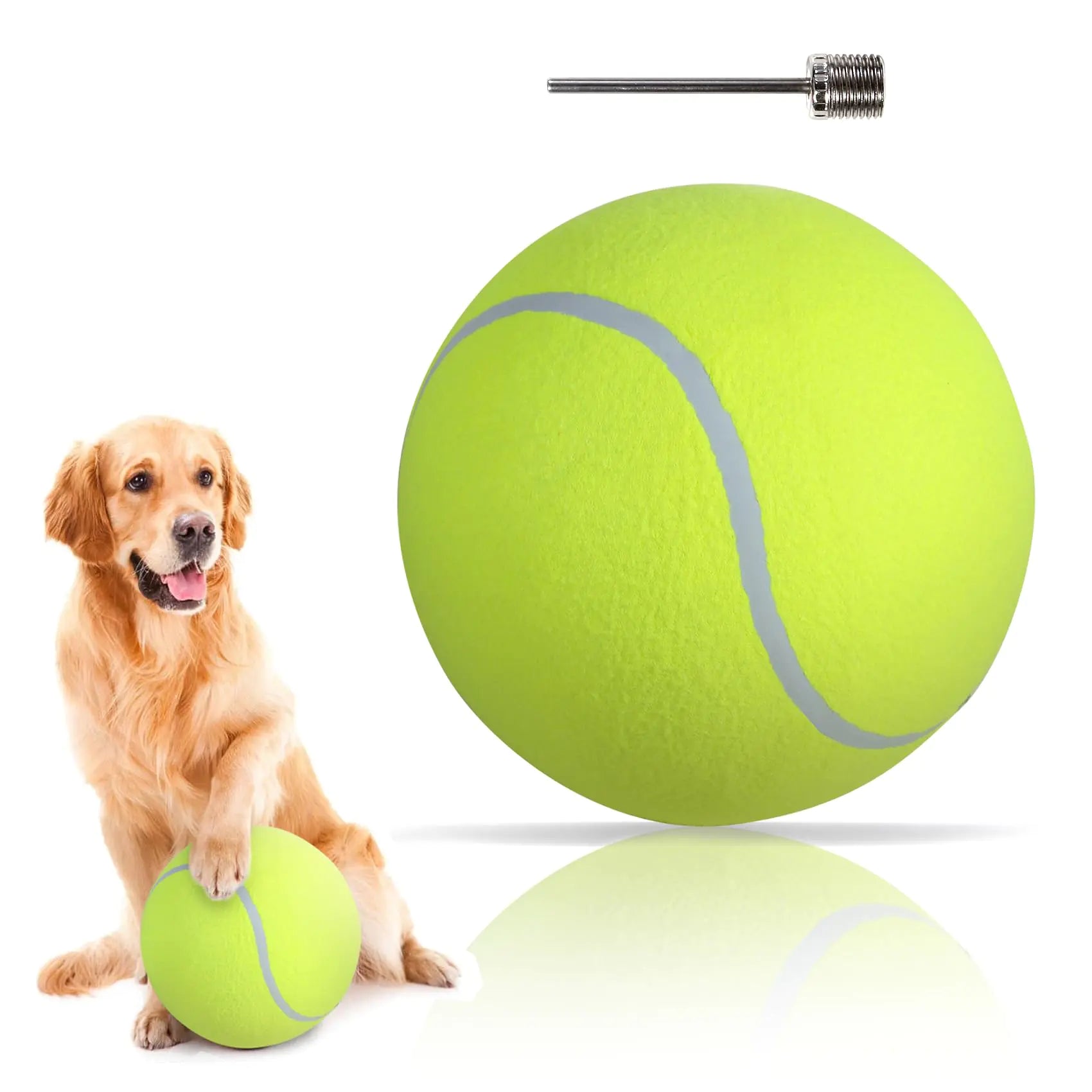 Giant Tennis Ball for Dogs Yellow Big Tennis Ball for Dog Birthday Gift 9.5" Pet Toy Balls for Small/Medium/Large Dogs