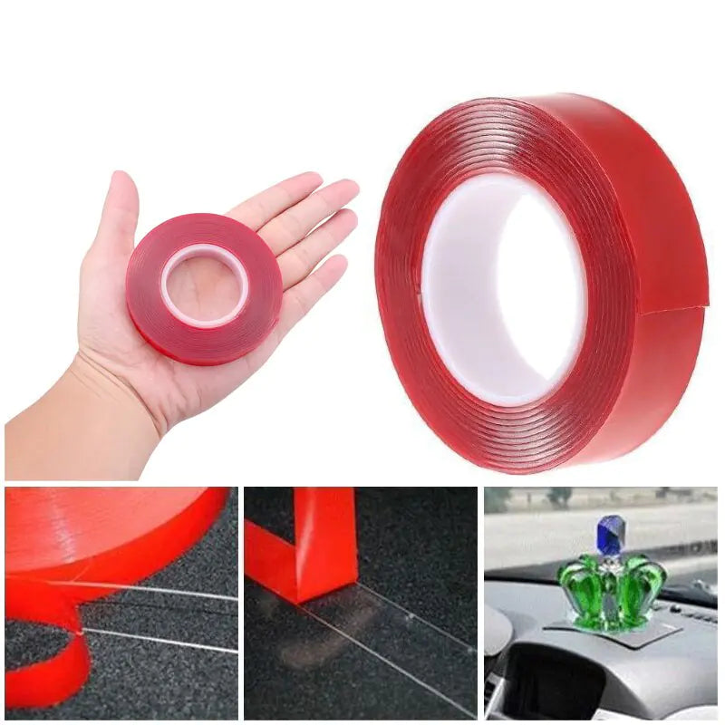 Transparent Double-Sided Tape, Waterproof & Heat Resistant