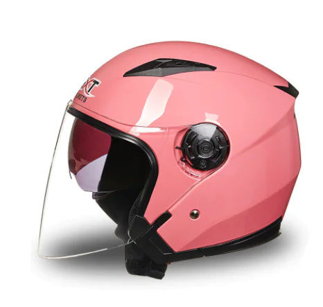 Men's and Women's Motorcycle Half-Face Helmet with UV Protection