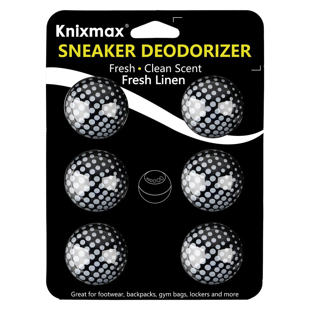 Sneaker Deodorizer Shoe Freshener Balls Gym Bags Lockers Car Air Fresheners Boot Deodorant Balls Odor Eater Shoe Deodorizers 6 Packs Fresh Linen Black White