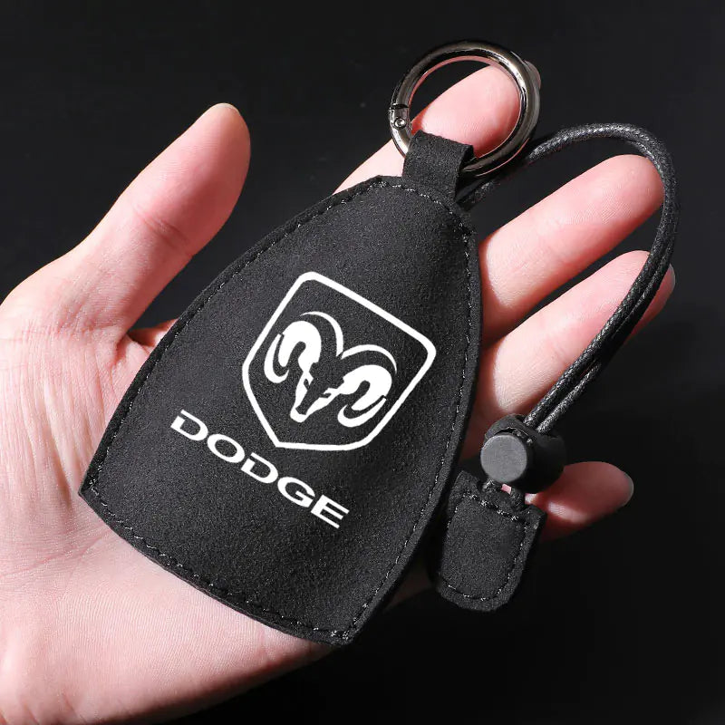 Factory Direct Faux Suede Car Key Case with Custom Logo