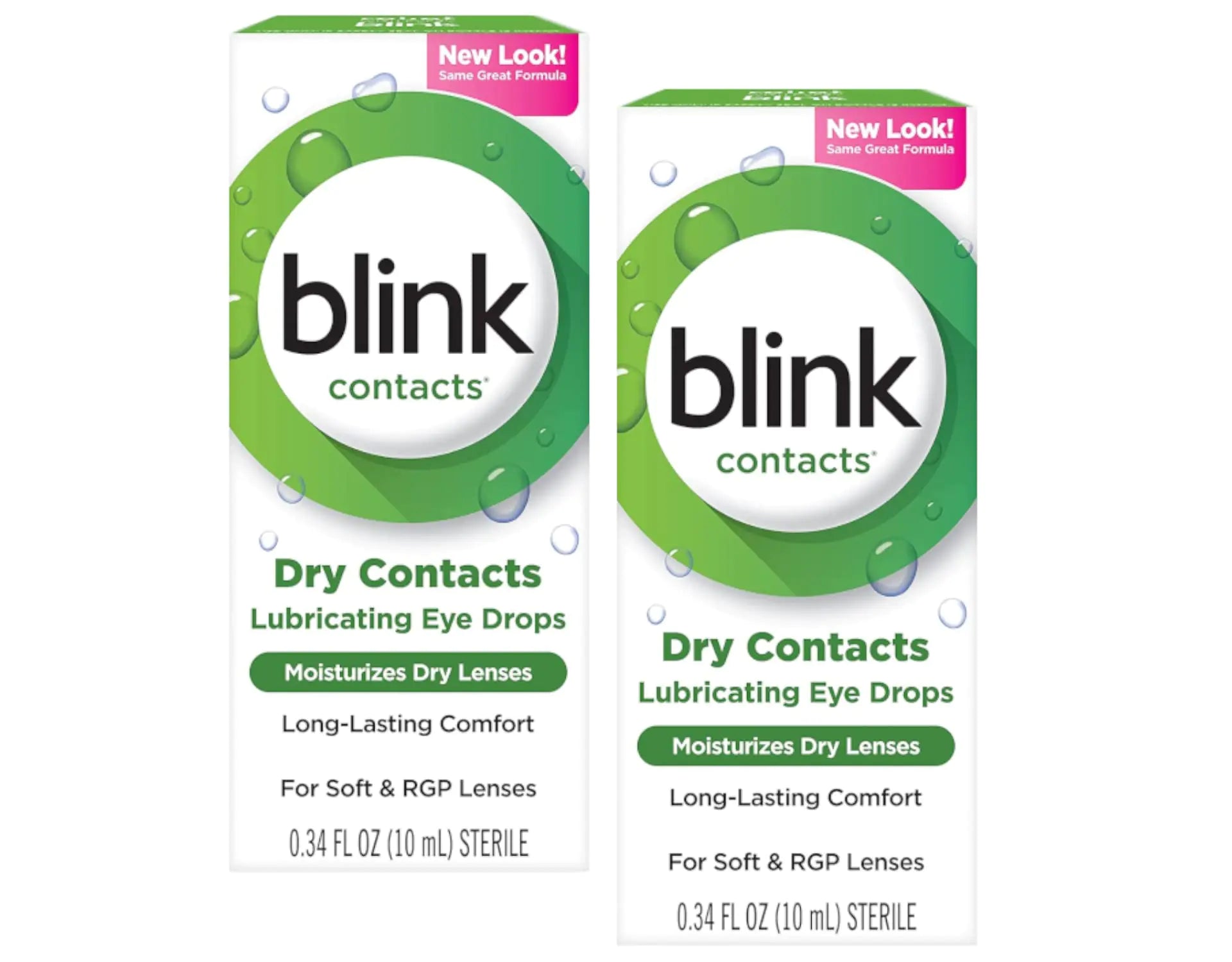 Blink Contacts Lubricating Eye Drops 0.34 Fl Oz (Pack of 2)