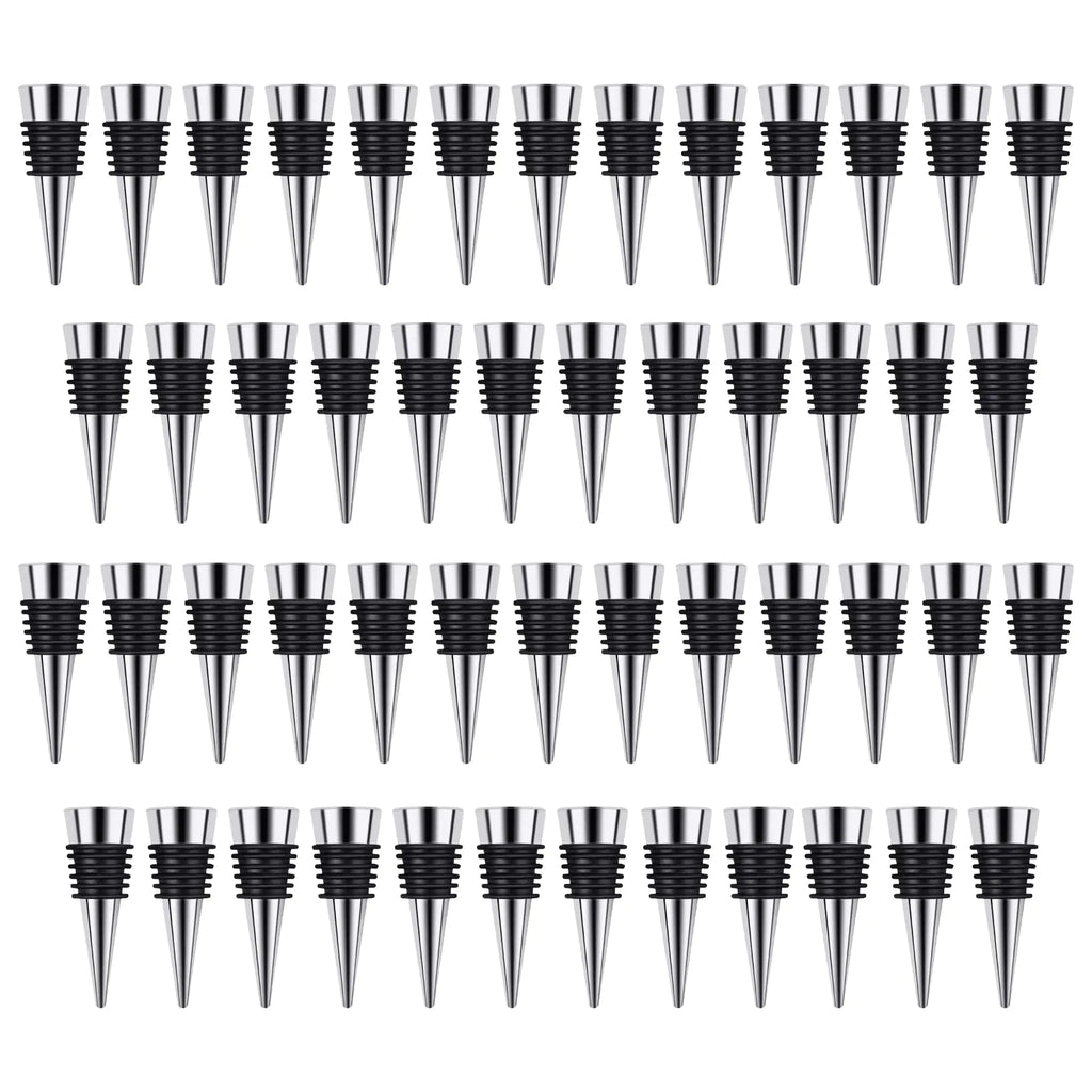 Wine Stopper Reusable Decorative Bottle Stoppers for Kitchen Bar Gifts Holiday Party Wedding (50 Pack)