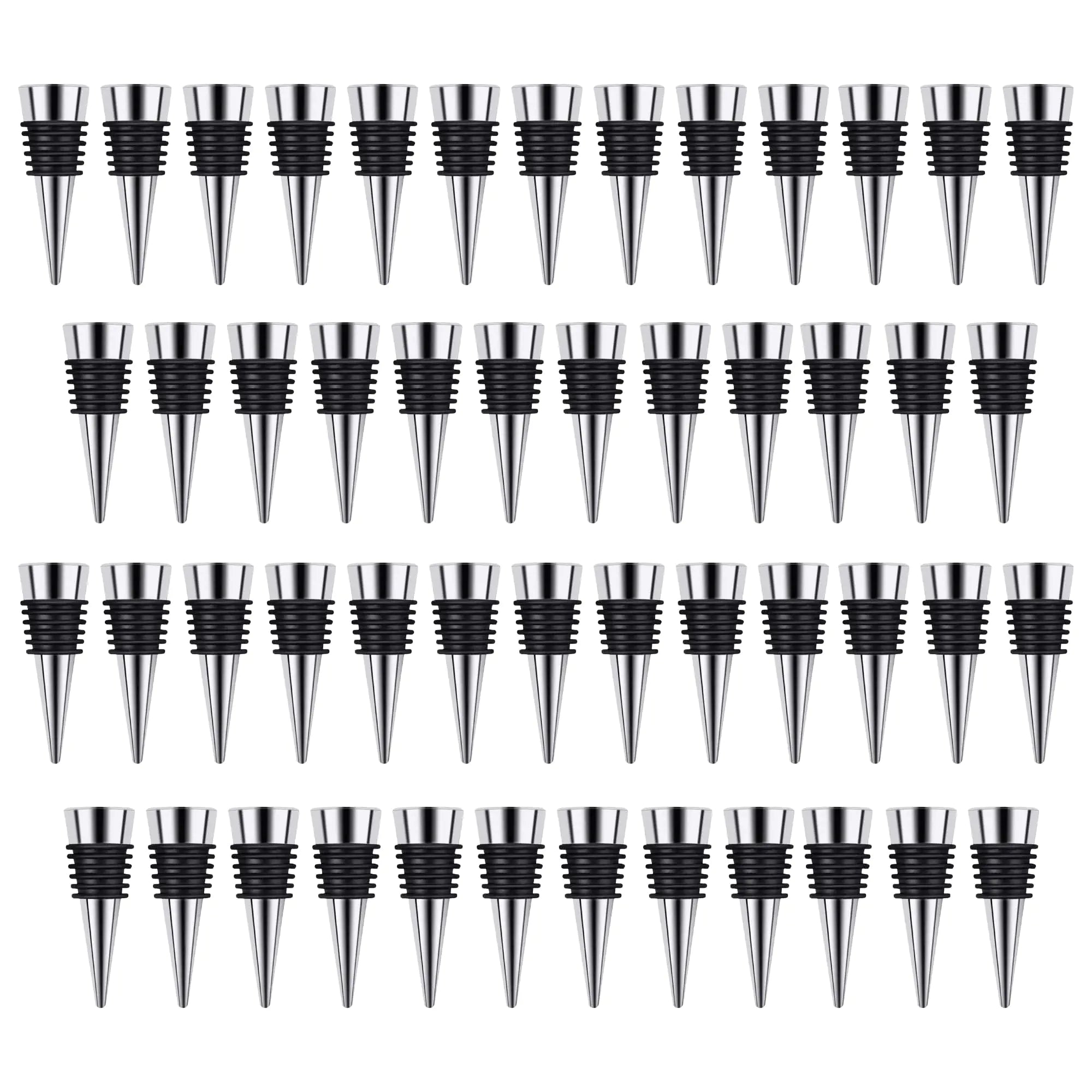 Wine Stopper Reusable Decorative Bottle Stoppers for Kitchen Bar Gifts Holiday Party Wedding (50 Pack)