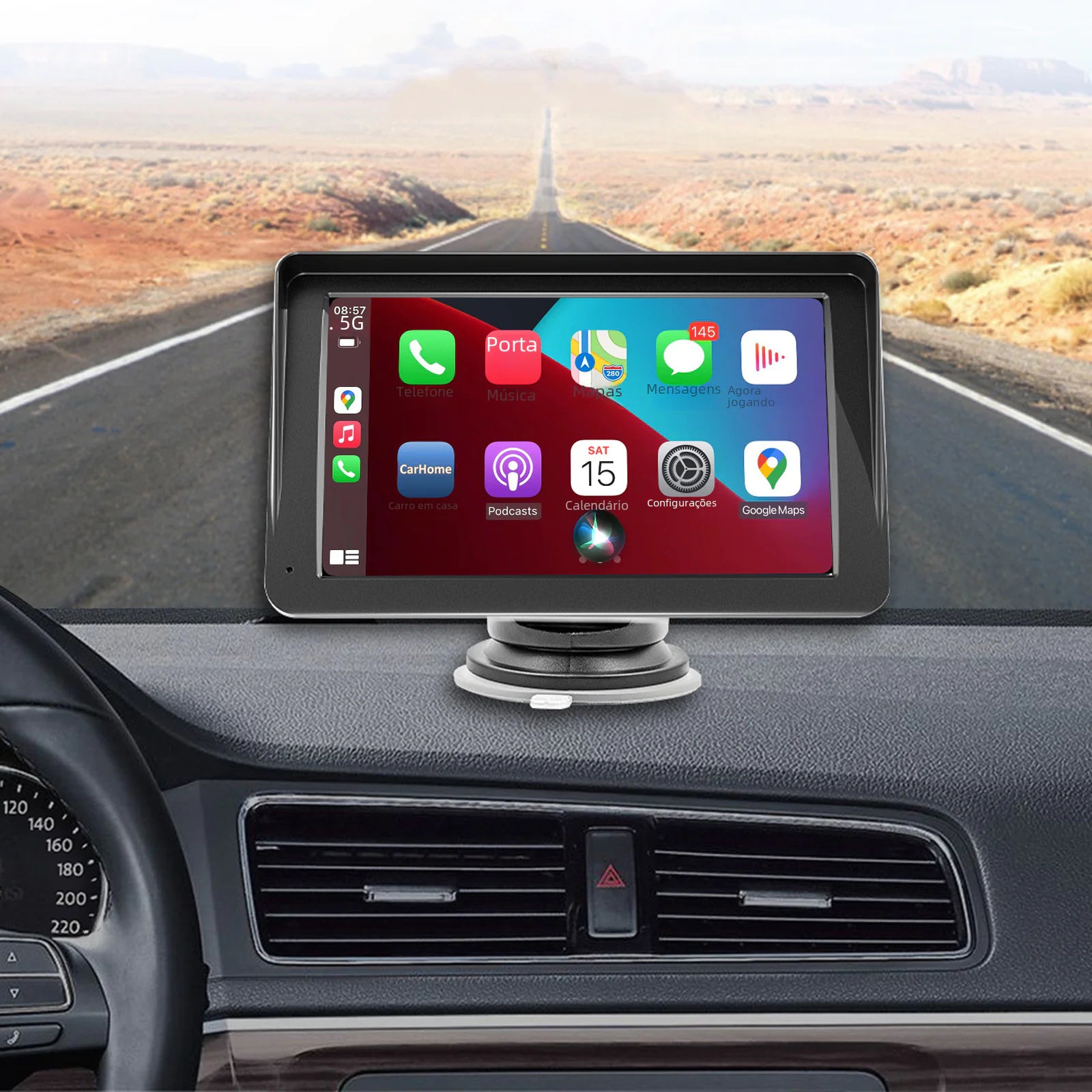 Portable 7-Inch Car Smart Screen with Wireless Carplay
