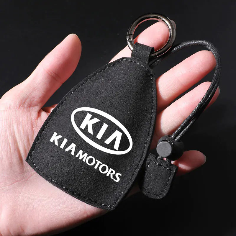 Factory Direct Faux Suede Car Key Case with Custom Logo