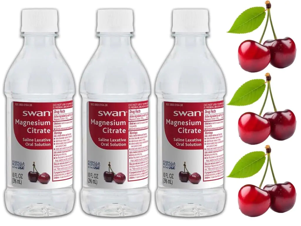 Deal Dave | Swan Magnesium Citrate Oral Solution 10 oz (3 Pack) Cherry Flavor