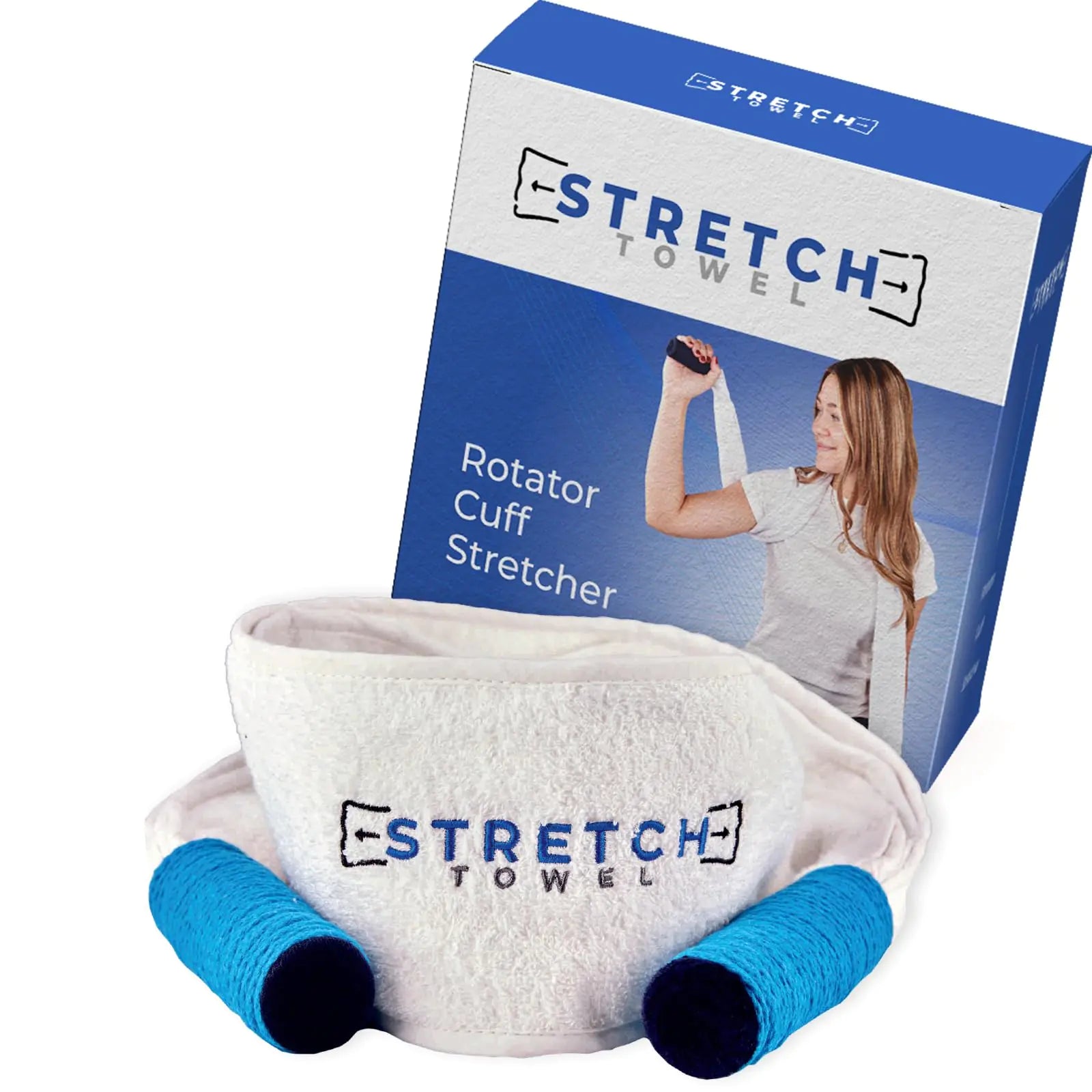 Shoulder Rotator Cuff Stretching Device By Stretch Towel; Physical Therapy Shoulder And Full Body Stretching Strap With Easy Grip Handles for Sore and Tight Muscles. Improves Shoulder Flexibility