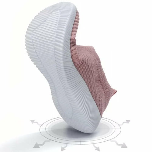 Women's Sneakers Running Shoes Rhinestone Strips Accent Gray