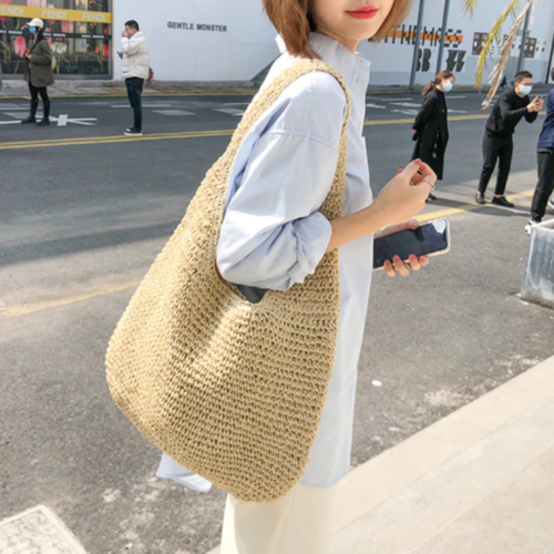 Shoulder Straw Tote Bag