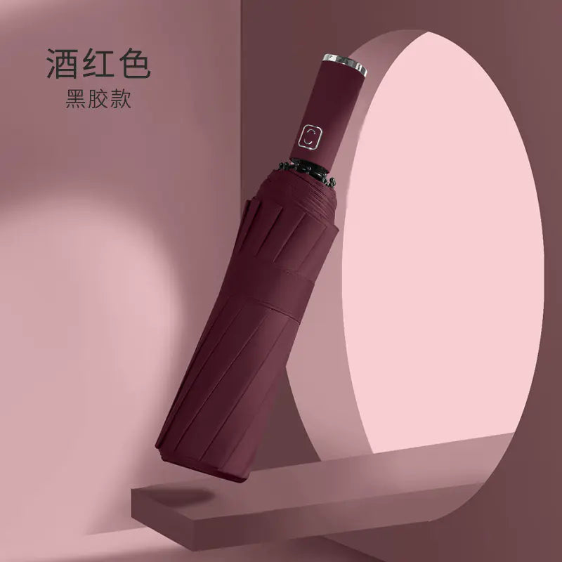 Custom 24 Bone Automatic Folding Sun and Rain Umbrella