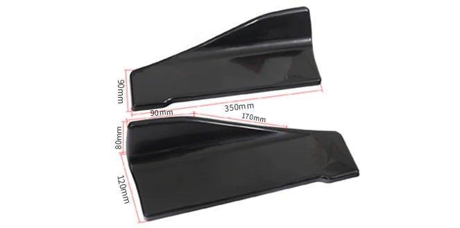 Universal Car Rear Bumper Protector - 48CM Glossy Black