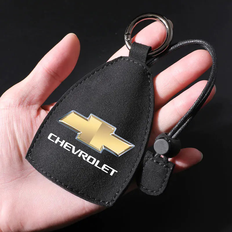 Factory Direct Faux Suede Car Key Case with Custom Logo