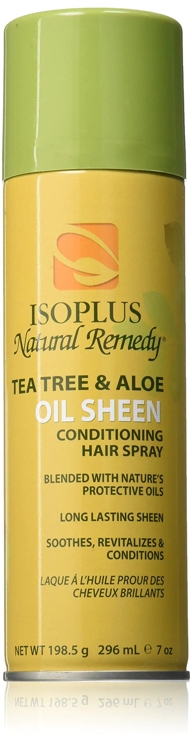 Isoplus Natural Remedy Tea Tree & Aloe Oil Sheen Conditioning Hair Spray 7 Oz