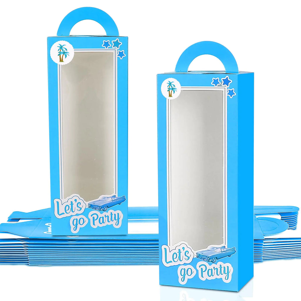 12PCS Party Favor Boxes Goodie Bags Party Favors Bag Treat Boxes Gift Boxes Birthday Candy Bags Birthday Party Treat Boxes Bridal Shower Supplies Party Decorations (Blue 12 Pack)