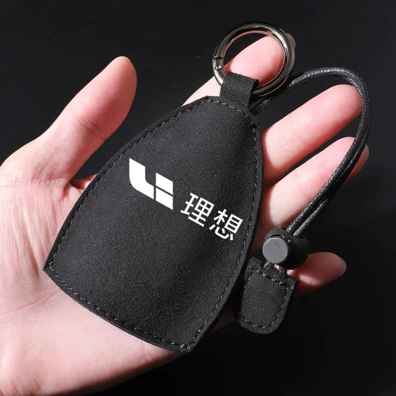 Factory Direct Faux Suede Car Key Case with Custom Logo