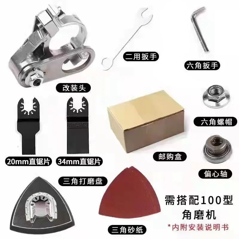 Universal Angle Grinder Conversion Head for Woodworking