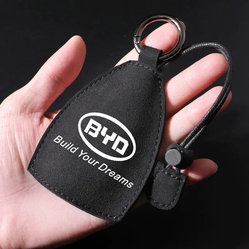 Factory Direct Faux Suede Car Key Case with Custom Logo