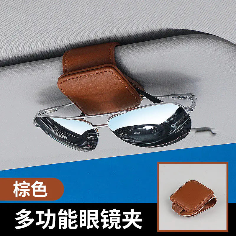 Car Sunglasses Clip Holder with Multifunctional Design